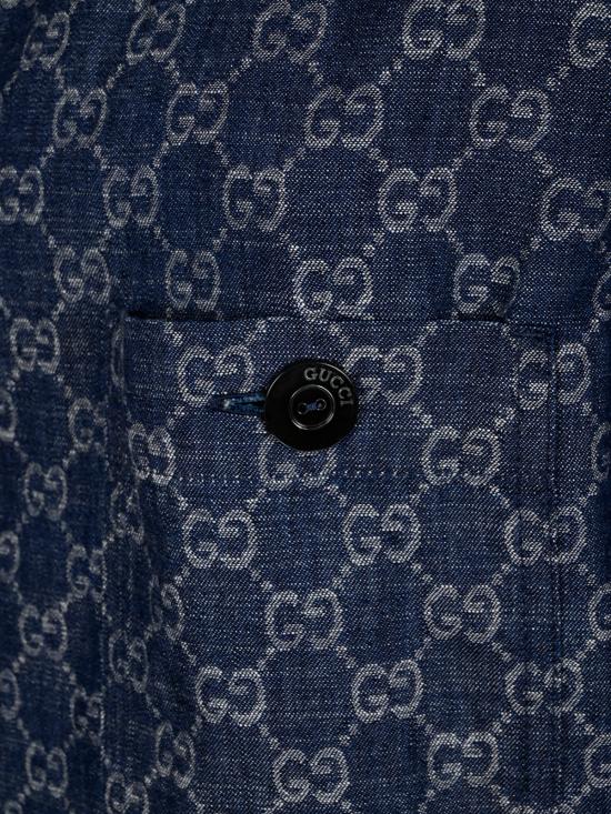 26FW 구찌 GG 코튼 데님 자카드 재킷 875438 XDDG34011 BLUE - GUCCI