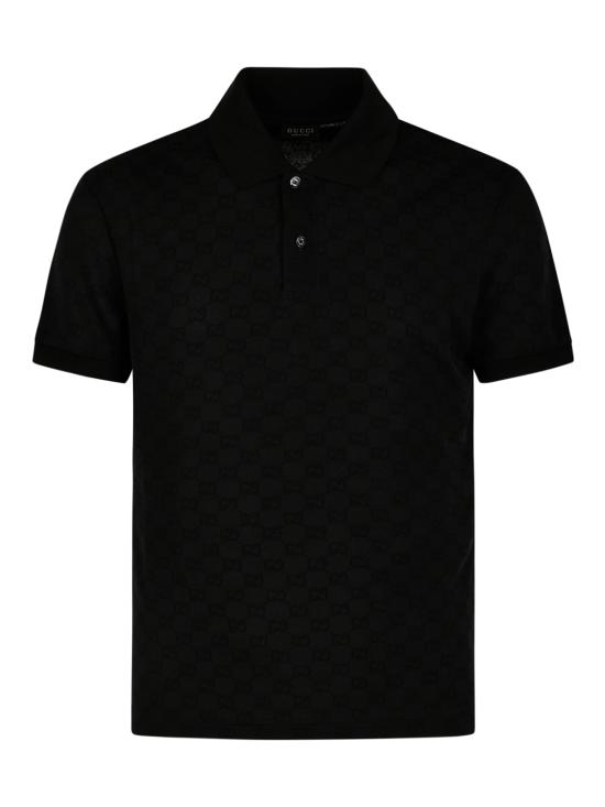 26FW 구찌 GG 코튼 자카드 폴로 셔츠 A002V0 XJHX41000 BLACK - GUCCI
