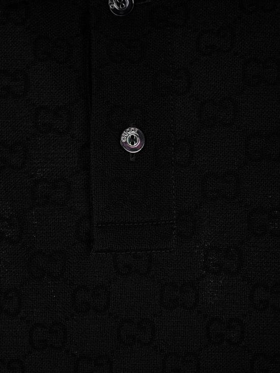 26FW 구찌 GG 코튼 자카드 폴로 셔츠 A002V0 XJHX41000 BLACK - GUCCI