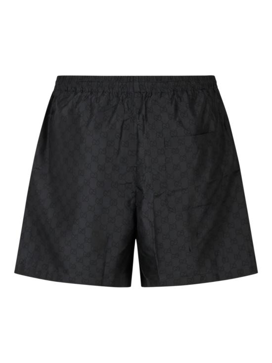 26FW 구찌 GG 코튼 파이유 쇼츠 A003M7 XHALN1120 BLACK GREY MC - GUCCI