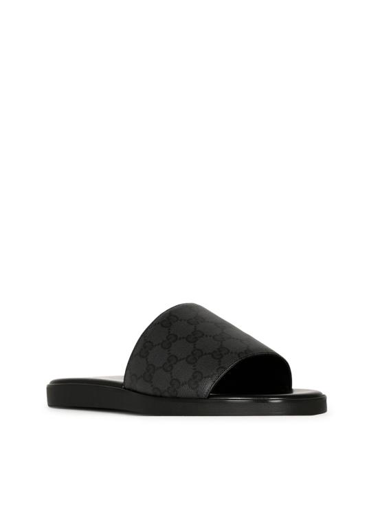 26FW 구찌 GG 로고 슬라이드 샌들 슬리퍼 871685 FAF511028 BLACK - GUCCI
