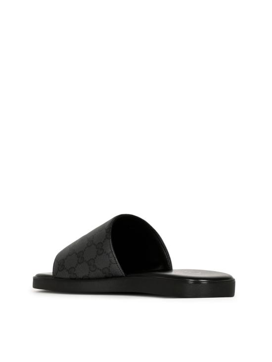 26FW 구찌 GG 로고 슬라이드 샌들 슬리퍼 871685 FAF511028 BLACK - GUCCI