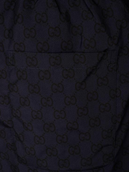 26FW 구찌 GG 코튼 파이유 쇼츠 A003M7 XHALN4019 DARK BLUE MC - GUCCI