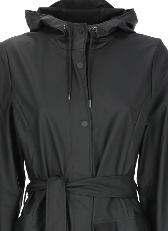 26FW 레인스 코트 RA18130 CURVE LONG JACKETBLACK - RAINS