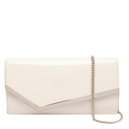 26FW 지미추 클러치/파우치 EMMIE PATLATTE LIGHT GOLD WHITE