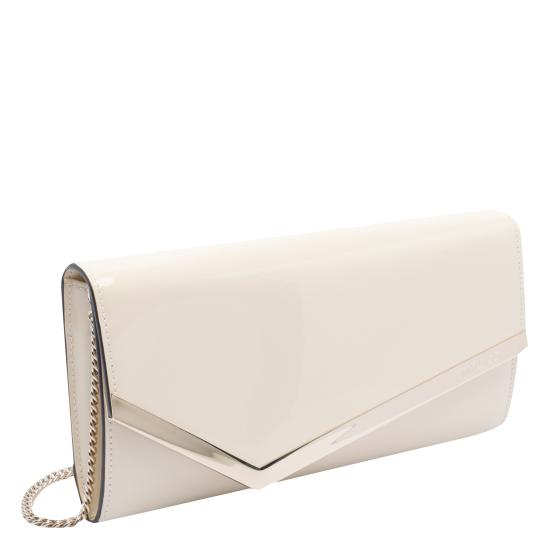 26FW 지미추 클러치/파우치 EMMIE PATLATTE LIGHT GOLD WHITE - JIMMY CHOO