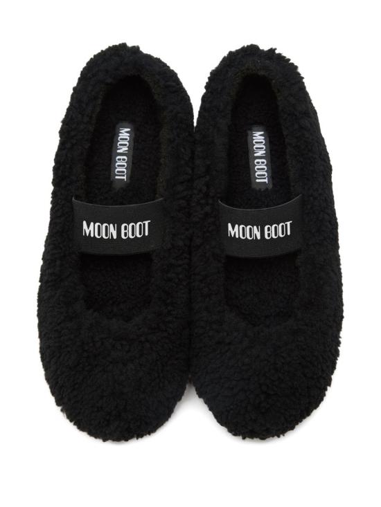 26FW 문부츠 시어링 퍼 발레리나 플랫슈즈 80D2400010 N001 BLACK - MOON BOOT