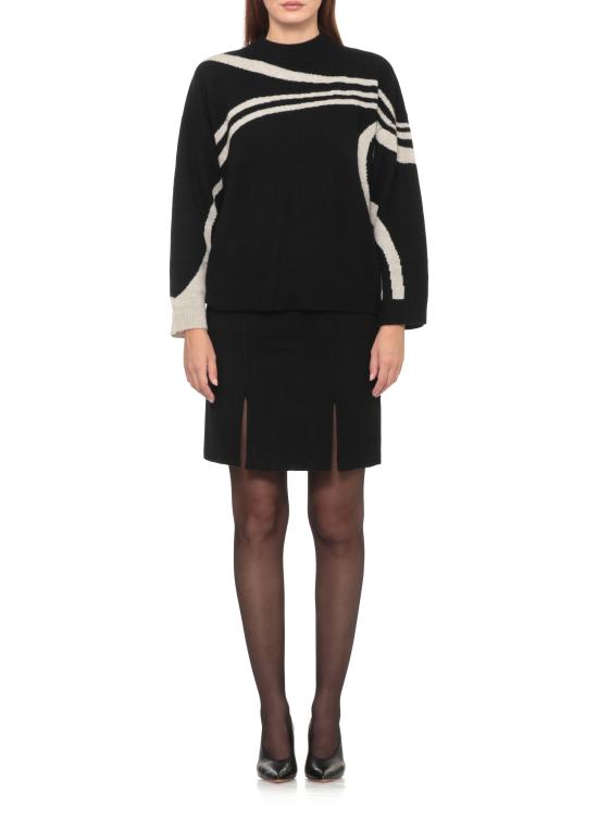 26FW 루루 드 세종 스웨터 NOGA BLACK BEIGE - LOULOU DE SAISON