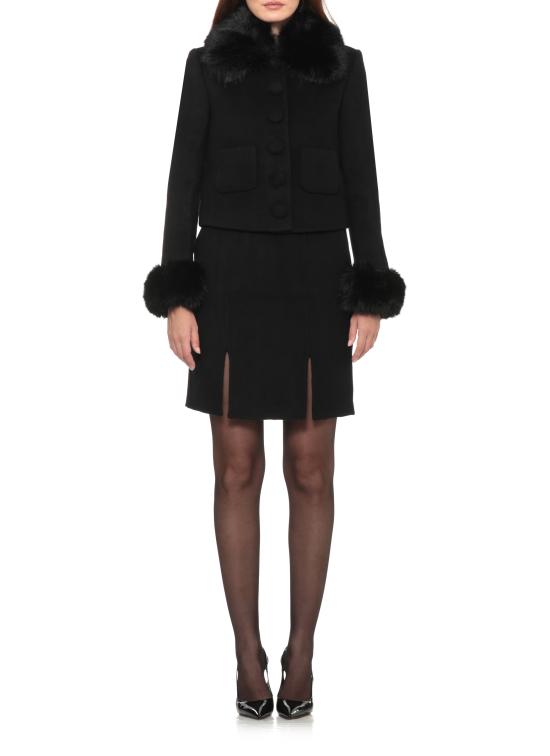26FW 셀프 포트레이트 자켓 SC26080JAB BLACK WOOL FUR CUFFBLACK - SELF PORTRAIT