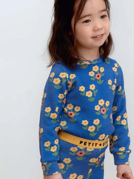  [키즈] Petit Stella 라운지 웨어 키즈 쁘띠 스텔라 데이지 피마 블렌드 잠옷 세트 - OTHER BRANDS