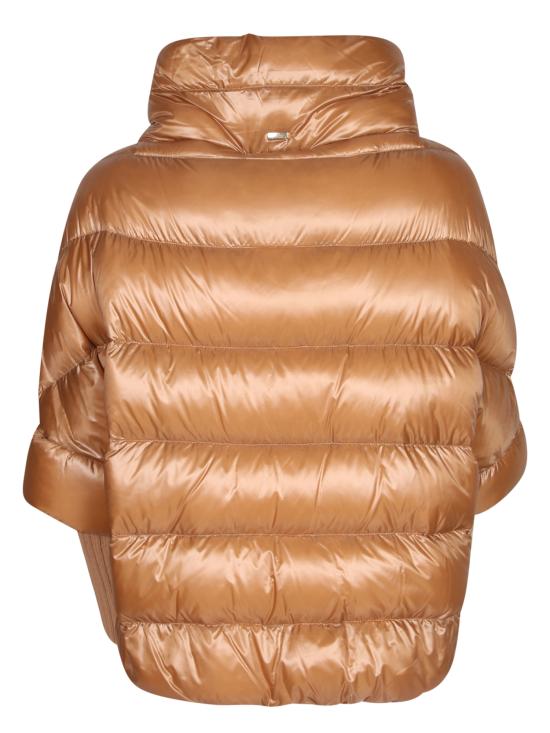 27FW 에르노 하이넥 퀼팅 케이프 다운 재킷 PI002256D 12017Z 2157 Brown - HERNO