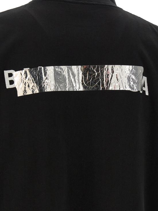 26FW 발렌시아가 오버사이즈 프린트 반팔 티셔츠 850345TVVE21000 Black - BALENCIAGA