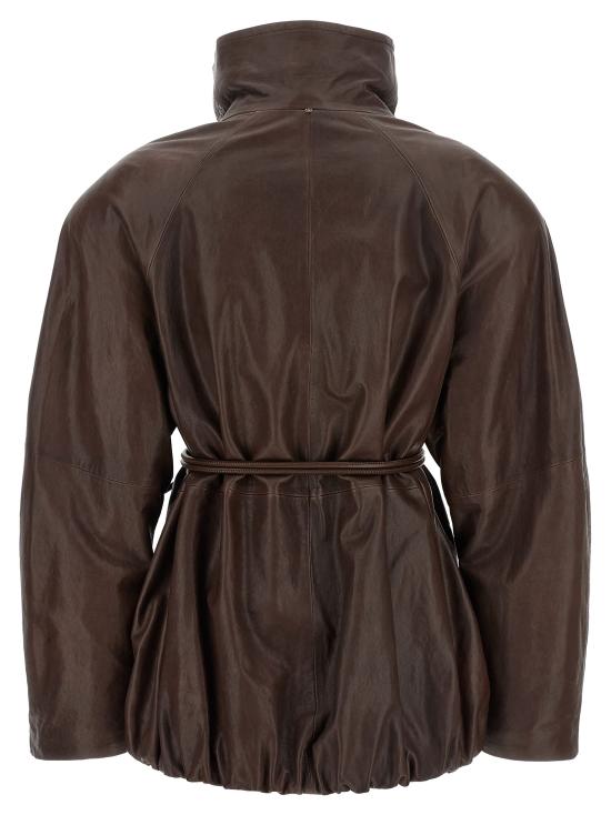 26FW 스포트막스 가죽 자켓 2622446013600001 Brown - SPORTMAX