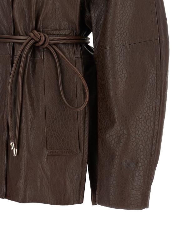 26FW 스포트막스 가죽 자켓 2622446013600001 Brown - SPORTMAX