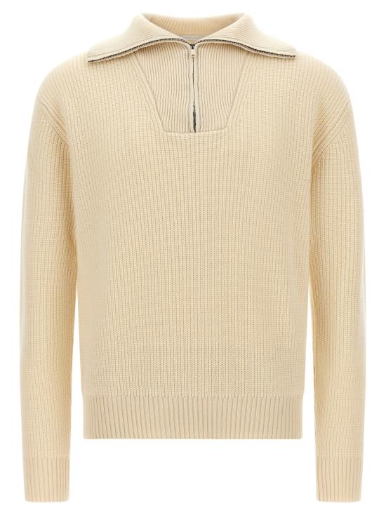 26FW 올리버 라투기 집업 니트 U228WSNATURALE White