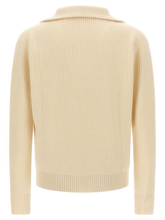 26FW 올리버 라투기 집업 니트 U228WSNATURALE White - OLIVER LATTUGHI