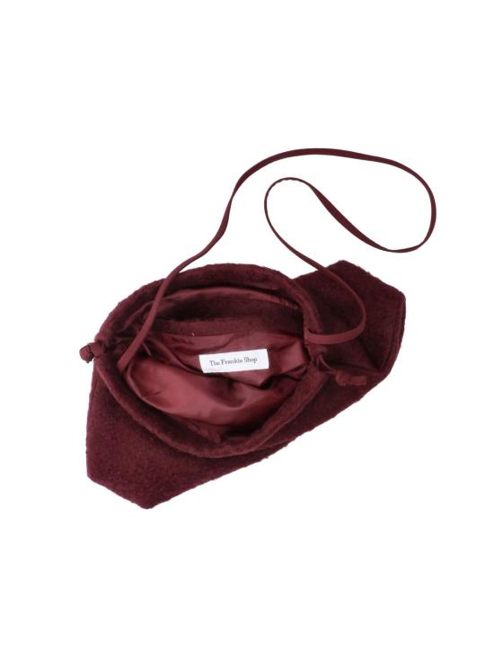 26FW 더프랭키샵 클러치/파우치 MORGAN BOUCLE SMALL POUCH BURGUNDY RED - THE FRANKIE SHOP