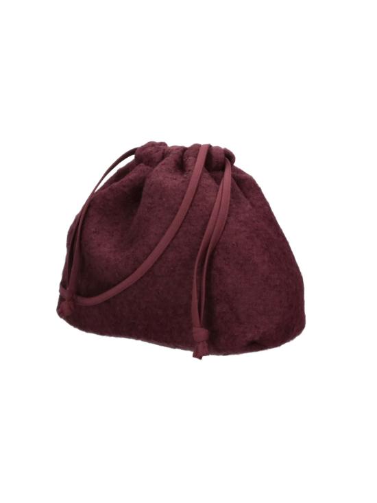 26FW 더프랭키샵 클러치/파우치 MORGAN BOUCLE SMALL POUCH BURGUNDY RED - THE FRANKIE SHOP