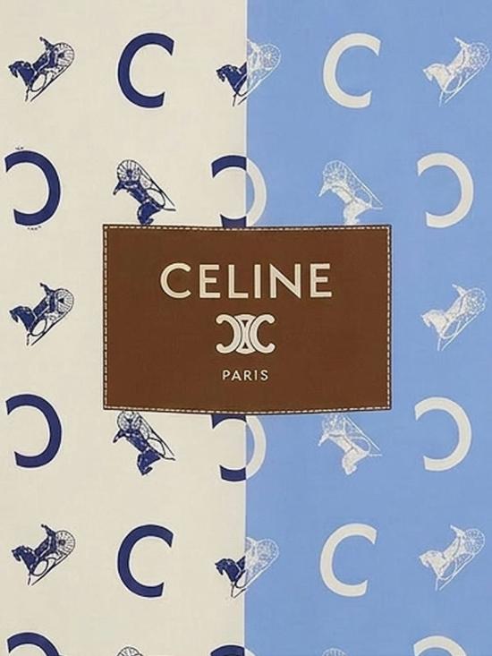 26FW 셀린느 실크 트윌 스퀘어 스카프 2AW902R45 GLP3 OFFWHITEBLUE SKY GLP3 OFFWHITE BLUE SKY - CELINE
