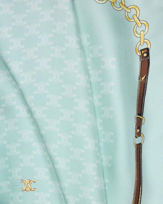 26FW 셀린느 머플러/스카프 2AWB64N28 GMH7 POWDER BLUEWHITEBROWN GMH7 POWDER BLUE WHITE BROWN - CELINE