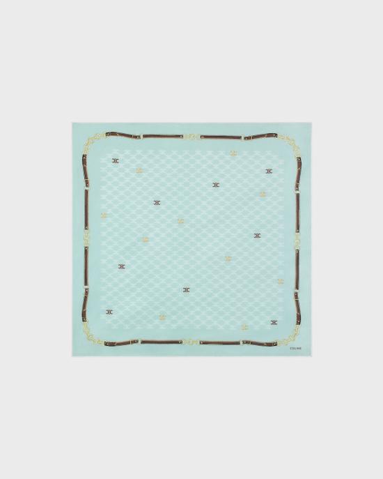 26FW 셀린느 머플러/스카프 2AWB64N28 GMH7 POWDER BLUEWHITEBROWN GMH7 POWDER BLUE WHITE BROWN