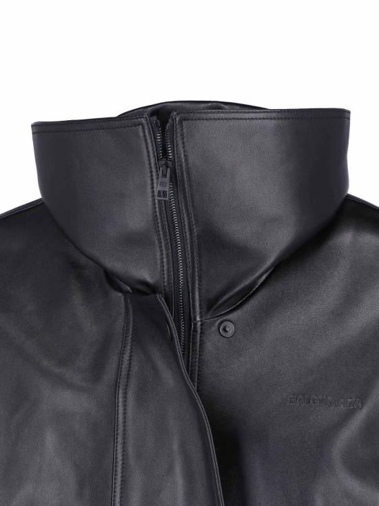 26FW 발렌시아가 하이 칼라 보머 A009F0 TVS05 1000 BLACK - BALENCIAGA