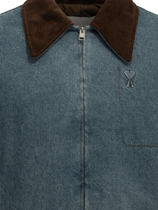 26FW 아미 자켓 HJK922 DE0046480 Light blue - AMI