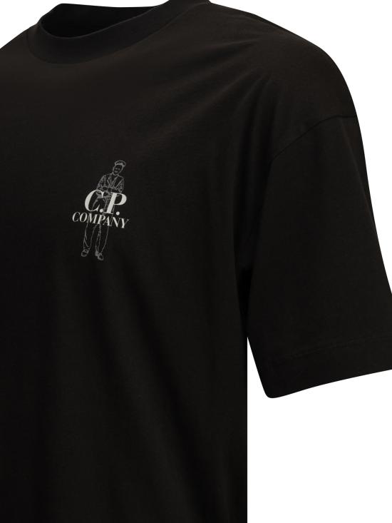 26FW 씨피 컴퍼니 탑 21CMTS166A005100W999 Black - C.P. COMPANY