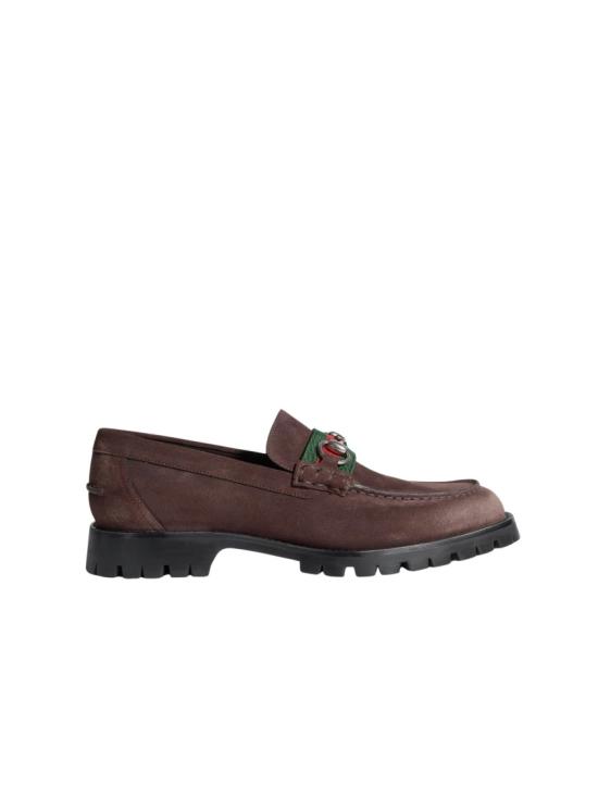 26FW 구찌 실크 홀스빗 스웨이드 로퍼 A006EG AAG9T Black