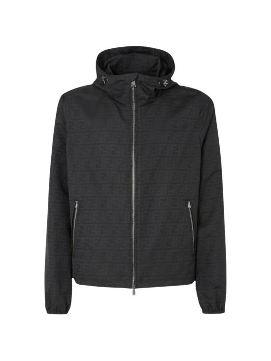 26FW 펜디 FF 모티프 나일론 프린티드 후디드 자켓 FW1463 AMYB Black