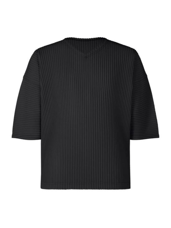 26FW 옴므 플리세 이세이 미야케 MC 메이 라운드 넥 숏슬리브 탑 HP68JK07315 Black - HOMME PLISSE' ISSEY MIYAKE