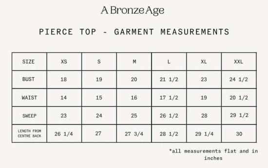  어 브론즈 에이지 탑 청동기 시대 피어스  도브 스트라이프 - A BRONZE AGE