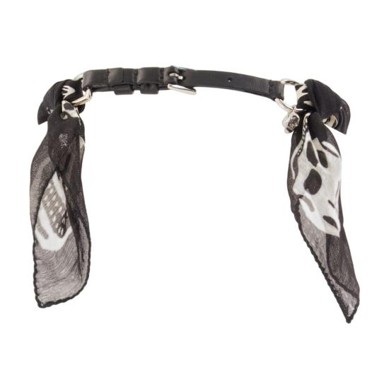 26FW 알렉산더 맥퀸 팔찌 A0002V1JAAL8497 BLACK WHITE SILVER - ALEXANDER MCQUEEN