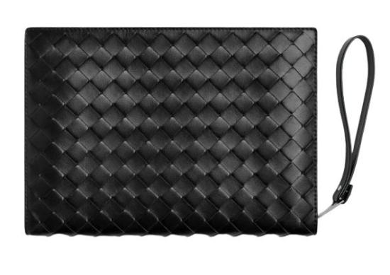 26FW 보테가베네타 스몰 인트레치아토 도큐먼트 케이스 693675V2E418803 BLACK SILVER - BOTTEGA VENETA