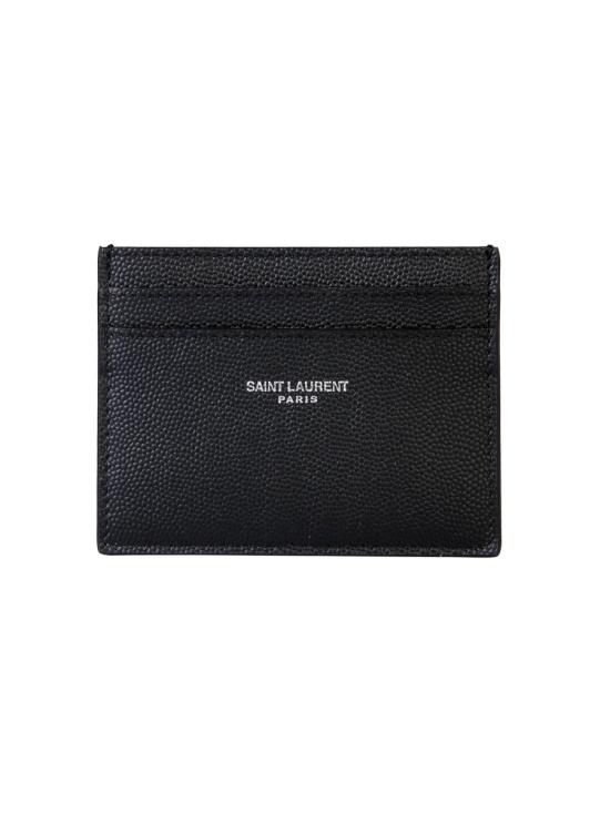 26FW 생로랑 그랑 드 뿌드르 엠보스드 레더 카드 케이스 375946BTY0N1000 NERO - SAINT LAURENT