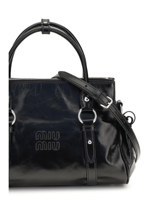 26FW 미우미우 글로시 레더 핸드백 5BA333VOOO2A44F0002 NERO - MIU MIU