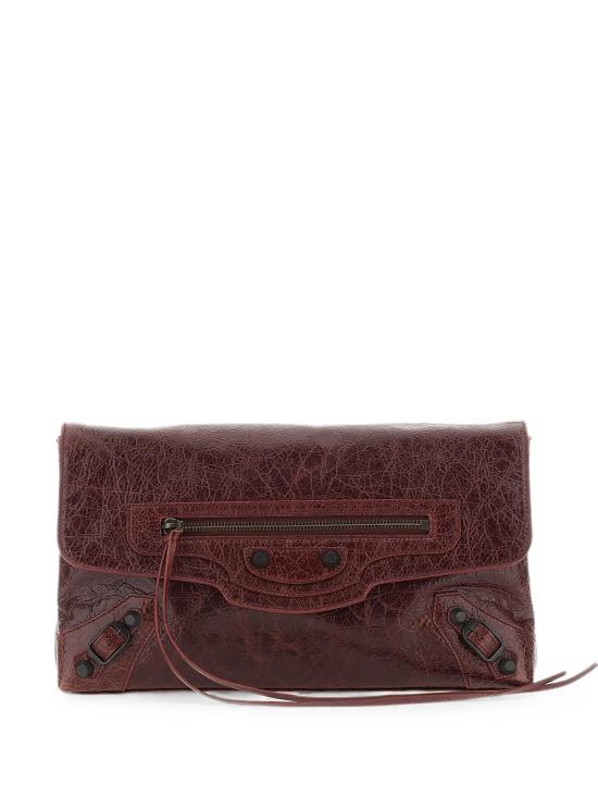 26FW 발렌시아가 르 시티 클러치 8733862ABEK6154 BERRY RED