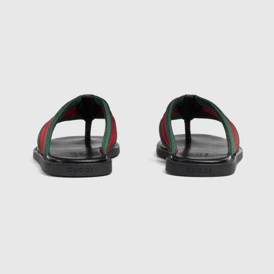 26FW 구찌 인터로킹 G T-스트랩 샌들 838083HAAL08444 VRV BLACK - GUCCI