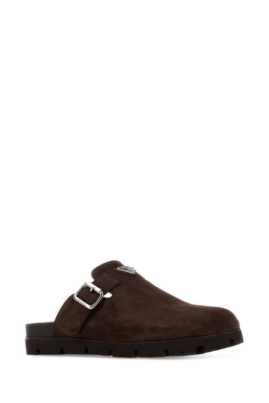 26FW 프라다 스웨이드 사보 뮬 슬리퍼 스웨이드 사보 뮬 슬리퍼 2S3003FG000054F0003 MORO - PRADA