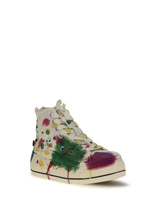 26SS 알13 스니커즈 R13S5029S255A OFF WHITE PAINT SPLATTER WITH STUDS - R13