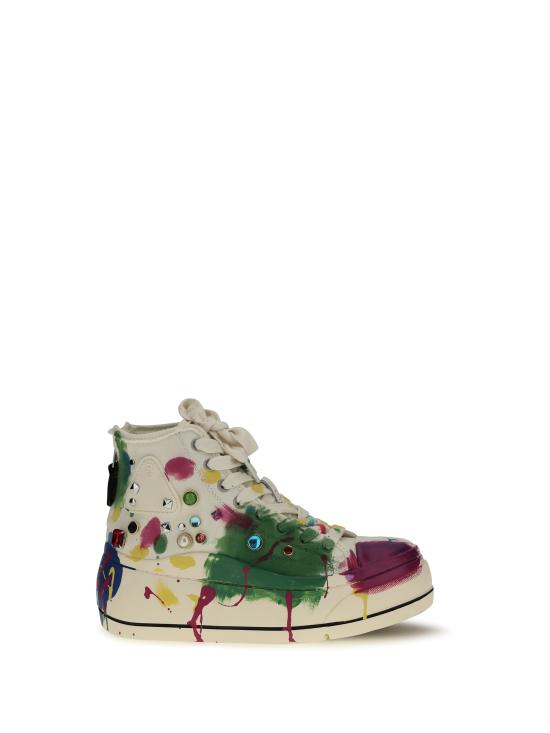26SS 알13 스니커즈 R13S5029S255A OFF WHITE PAINT SPLATTER WITH STUDS