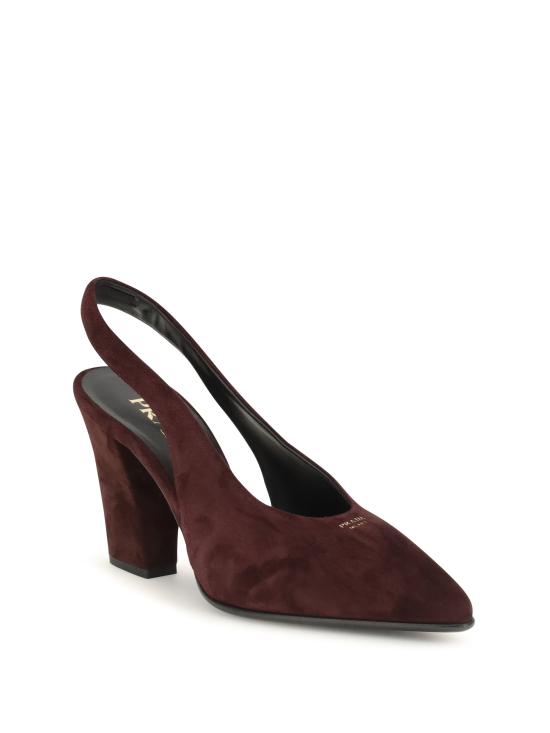 26FW 프라다 가죽 슬링백 펌프스 힐 1I693OFE085103F0007 BORDEAUX - PRADA