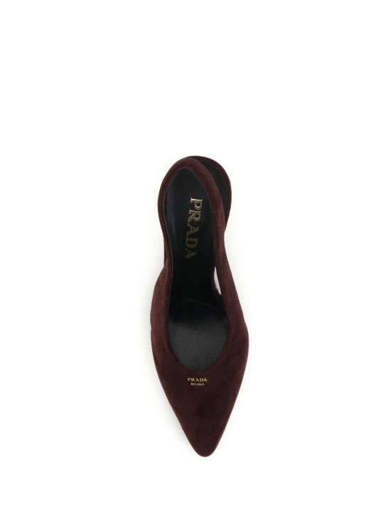 26FW 프라다 가죽 슬링백 펌프스 힐 1I693OFE085103F0007 BORDEAUX - PRADA
