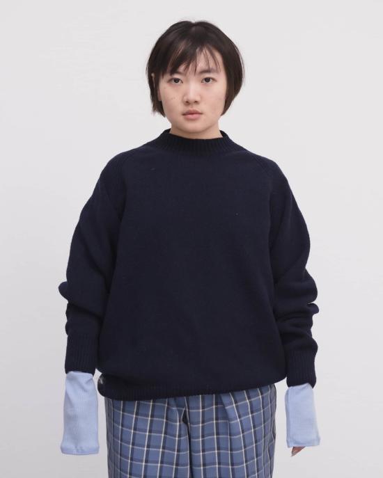  베이스레인지 스웨터 소어  네이비