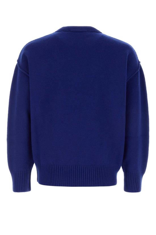 26FW 아미 빅 하트 울 크루넥 스웨터 UKS838018 A271 Blue - AMI