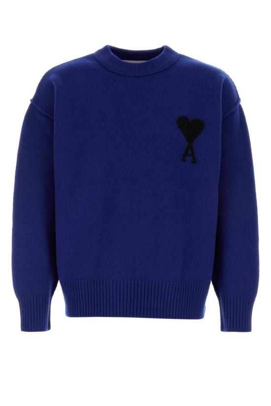 26FW 아미 빅 하트 울 크루넥 스웨터 UKS838018 A271 Blue