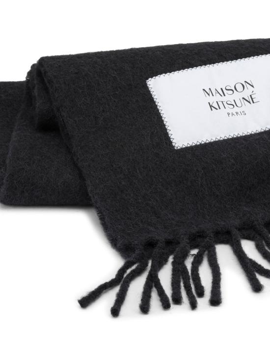 26FW 메종키츠네 머플러/스카프 알파카 프린지 스카프 Sciarpe & Foulard 블랙 - MAISON KITSUNE