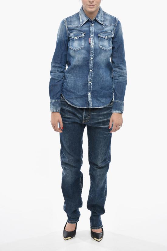  디스퀘어드2 데님 셔츠 S75DL0879 S30341 470 Blue - DSQUARED2