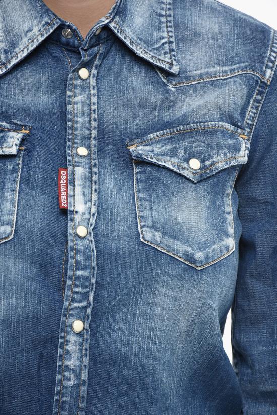  디스퀘어드2 데님 셔츠 S75DL0879 S30341 470 Blue - DSQUARED2