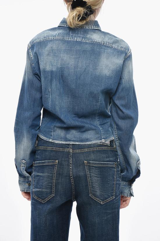  디스퀘어드2 데님 셔츠 S75DL0680 S30341 470 Blue - DSQUARED2